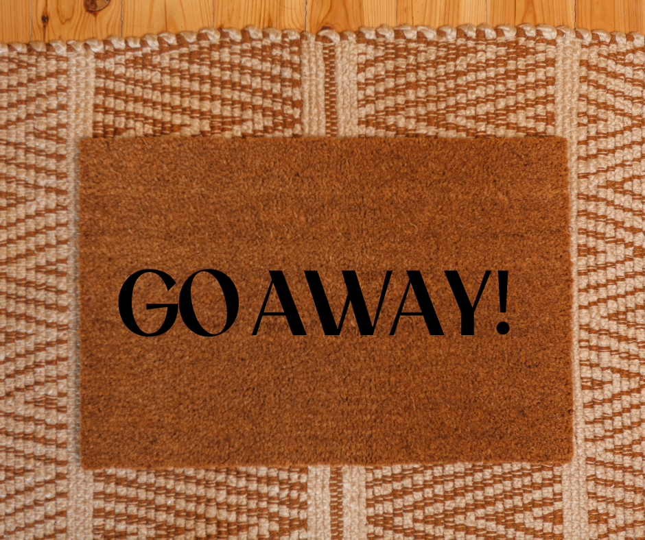 GO AWAY Custom Doormat