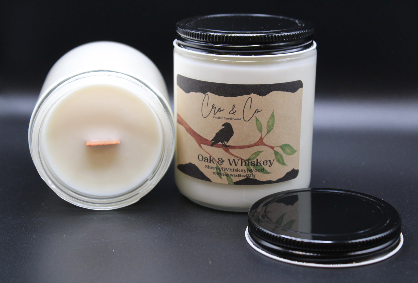 Oak & Whiskey Soy/Wooden Wick Candle