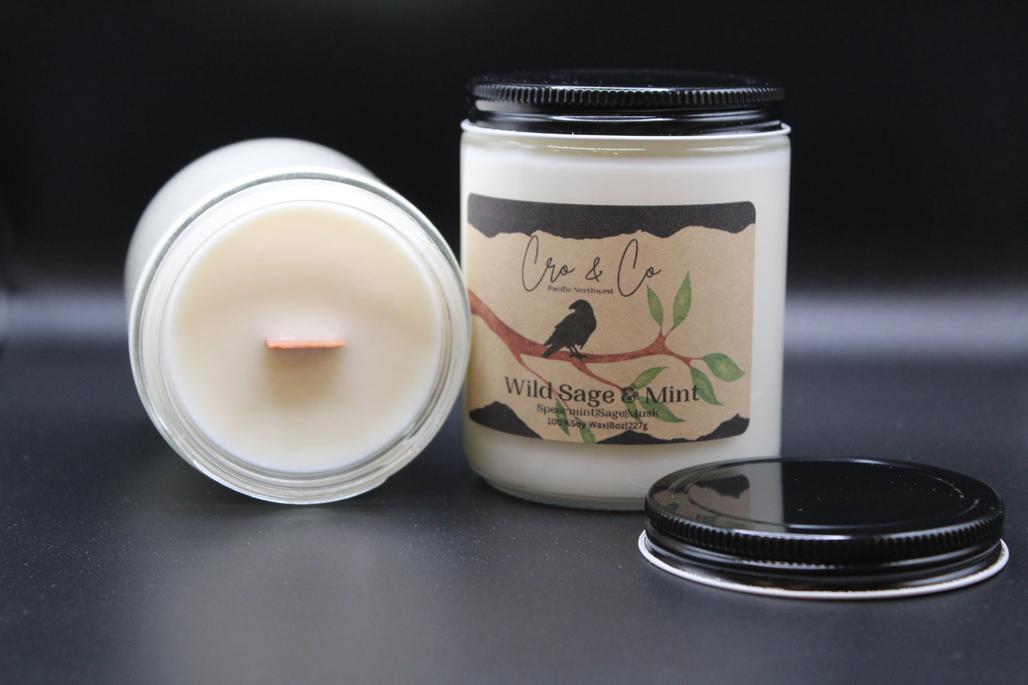 Wild Sage & Mint Soy/Wooden Wick Candle