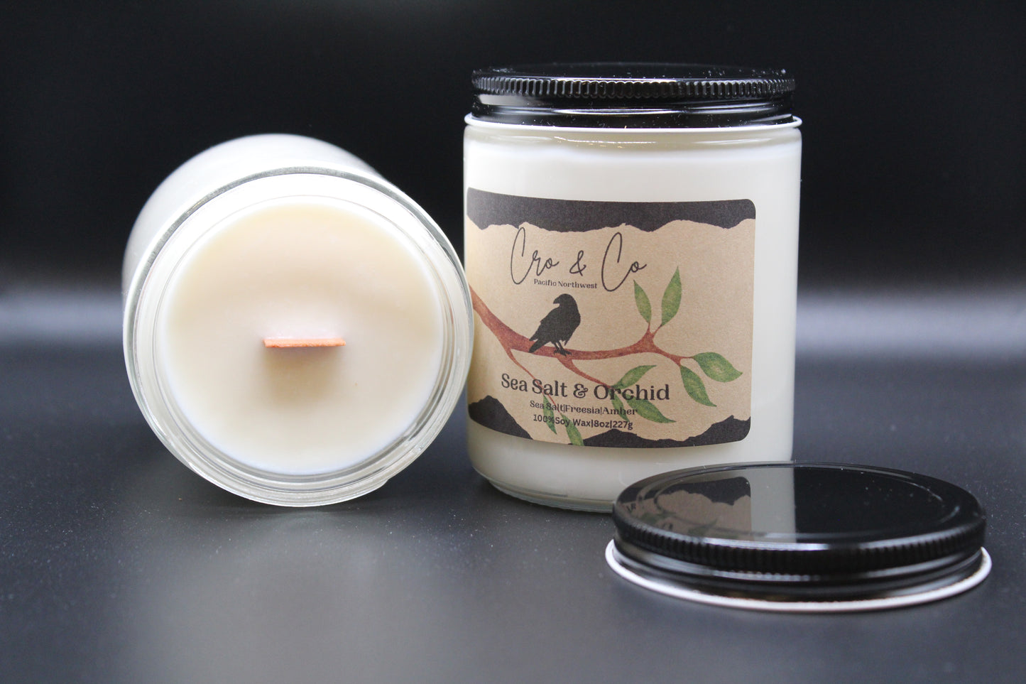 Sea Salt & Orchid Soy/Wooden Wick Candle