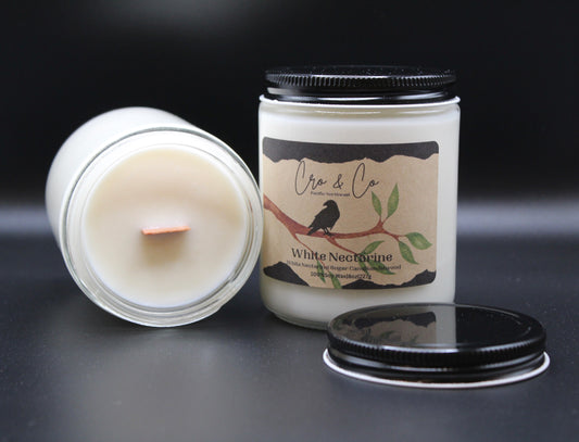 White Nectarine Soy/Wooden Wick Candle