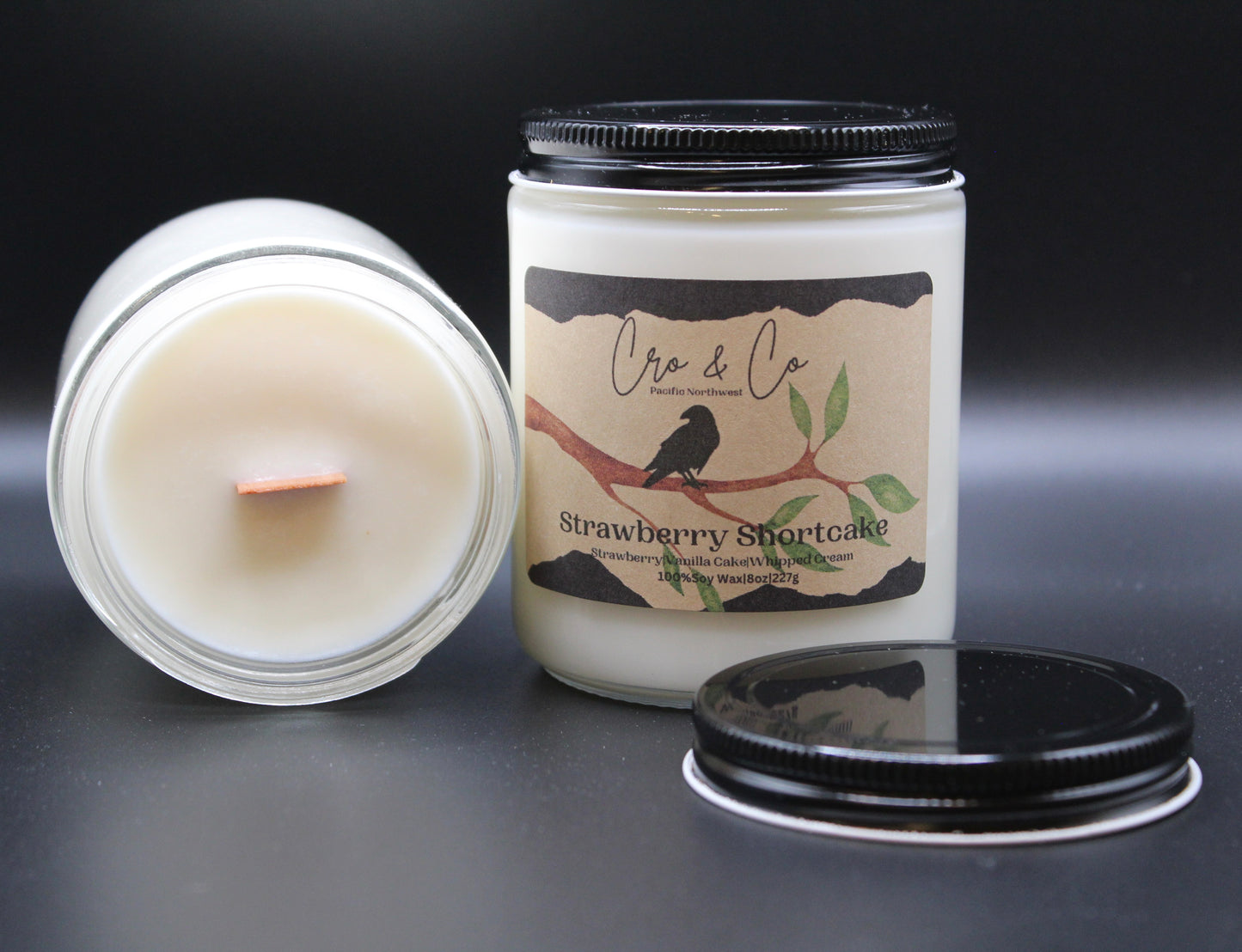 Strawberry Shortcake Soy/Wooden Wick Candle