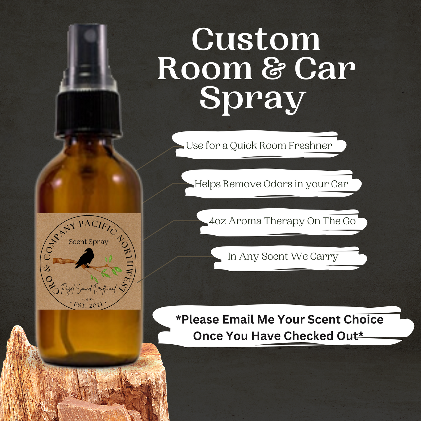 Room & Car Spray 4oz Bottle